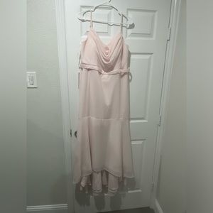 Azazi Bridesmaid Dress in Blushing Pink